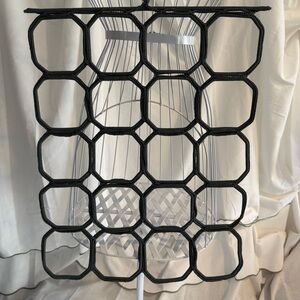 Chic Dark Grey Geometric Hanging Organizer